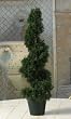 Two 2 ft Outdoor Cedar Spiral Silk Topiary Tree