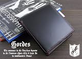 「送料無料/ゴルドGordesメンズ二つ折り短財布NT-102-RD最高級牛革ヌメ革/ウォレット紳士男性/メンズ短財布」の画像