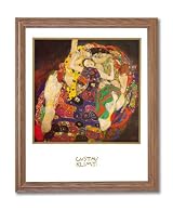 Gustav Klimt Die Jungfrau Home Decor Wall Picture Oak Framed Art Print