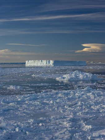 ceberg and Pack Ice, Weddell Sea, Antarctic Peninsula, Antarctica