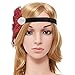 eforpretty 1920s Flapper Headband Holiday Party Headpiece Burgundy Downton Abbey