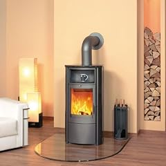 HARK Kaminofen 57 ECOplus mit integriertem Feinstaubfilter 7 kW Kachelpaket in meteor-schwarz