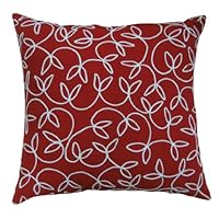 Jovi Home 18-Inch by 18-Inch Montgomery Pillow, Red