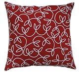 Jovi Home 18-Inch by 18-Inch Montgomery Pillow, Red