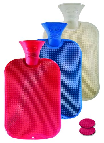 Fashy 6460 Thermoplast-Wärmflasche-Doppellamelle, 2,0 Liter
