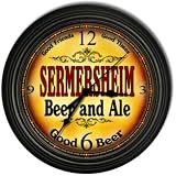 Sermersheim 's Beer and Ale Black Cascading Pub Style Wall Clock