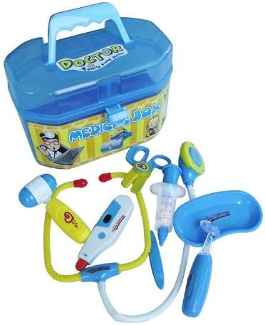 Simulation portable medicine cabinet medical doctors toys with box with lights BT@DGW30