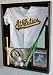 Softball Uniforms - Extra Deep XXL Jacket, Uniform, Jersey Shadow Box Display Case Wall Cabinet w/ UV Protection Door and Lock, Solid Wood (BLACK Finish)