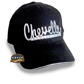 Chevelle By Chevrolet Hat Black with Metal Logo (Apparel Clothing) by Chevrolet Apparel