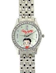 Betty Boop Ladies Limited Edition Silver Tone Metal Bracelet Strap Watch BTY30A