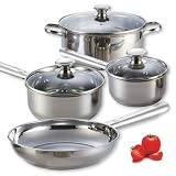 Cook N Home NC-00249 Stainless Steel 7-Piece Cookware Set
