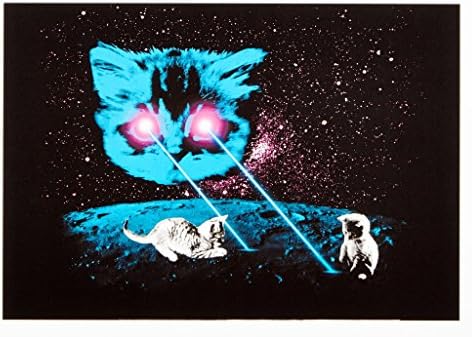 Ugly Baby Laser Cat With Kittens Print - Small