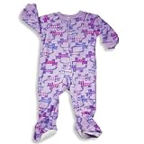Wonder Kids - Infant and Toddler Girls Heavy Weight Cat Blanket Sleeper With Feet, Purple, Pink