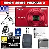 Nikon COOLPIX S6100 16 MP Digital Camera with 7x NIKKOR Wide-Angle Optical  ....