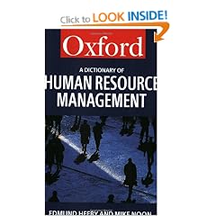 A Dictionary of Human Resource Management