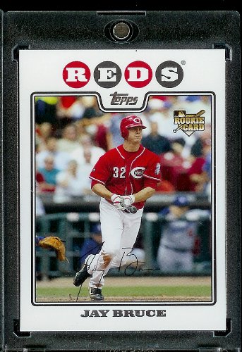 Jay Bruce RC - Rookie Card - Cincinnati Reds - 2008 Topps Updates & Highlights Baseball Card in Protective Screw Down Display Case!