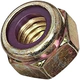 Steel Lock Nut, Zinc Yellow-Chromate Plated Finish, Grade 8, Right Hand Threads, Nylon Insert, Inch