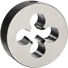 Union Butterfield 2010(NPT) Carbon Steel Round Threading Die, Uncoated (Bright) Finish, 1/4"-18 Thread Size