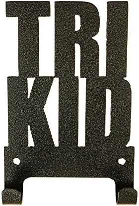 4 inch 2 Hook TRI KID Charcoal Medal Holder