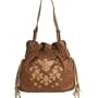 Cinched Shoulder Bag by Lou-ella, Big Sky Collection in Toffee