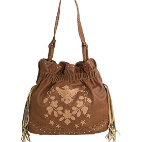 Cinched Shoulder Bag by Lou-ella, Big Sky Collection in Toffee