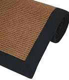 Largest Size Best Price Dark Brown Sisal Area Rug w/ Black Cotton Edge & Latex Backing 60 x 96 Largest Size Best Price Dark Brown Sisal Area Rug w/ Black Cotton Edge & Latex Backing 60 x 96
