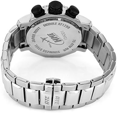 HMEWatchUnisex ATC Aviator Chronograph/Dual-Time Pilot Watch, All Rose-Gold ION Plated Stainless Steel Case and Bracelet, Hidden Deploy Clasp, 100m WR, ATC3500G