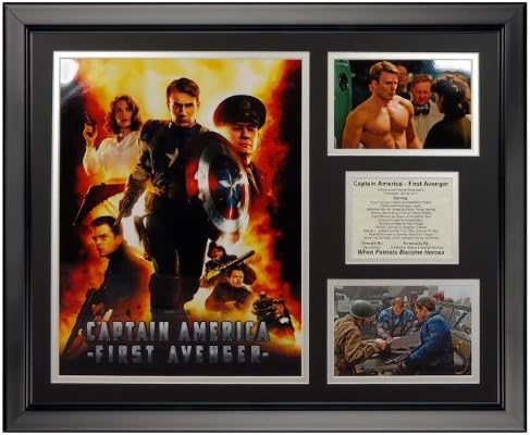 Art of Hollywood Captain America, Framed Photo Presentation - 18 x 22 Inches