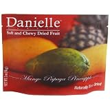 Danielle Market Pineapple Mango Papaya Soft Fruit Snacks, 2-Ounce Bags (Pack of 6)