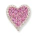 14k Rose Gold AA Diamond & Pink Sapphire Vintage Heart Pendant Diamond quality AA (I1 clarity, G-I color)