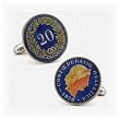 Hand Painted Switzerland Coin Cufflinks