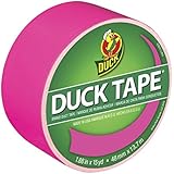 Duck Brand 1265016 Color Duct Tape, Neon Pink, 1.88 Inches x 15 Yards, Single Roll
