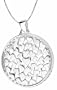Sterling Silver "Surrounded By Love" Circle With Hearts Pendant, 18"