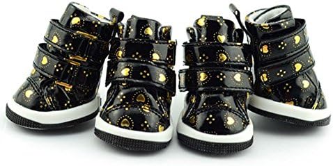 Urparcel Pet Puppy Dog Anti-slip Waterproof Shoes Sneakers Breathable Hole Boots Black Medium