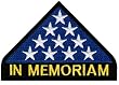 In Memoriam Iron-On Patch Embroidered Military Fallen Soldier Emblem Folded American Flag KIA Applique