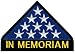 In Memoriam Iron-On Patch Embroidered Military Fallen Soldier Emblem Folded American Flag KIA Applique