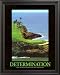 DETERMINATION Motivational Ocean Golf Picture Black Framed Art Print