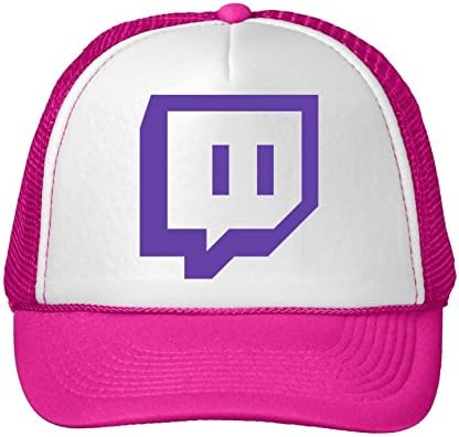 BigCox Twitch-Logo Adjustable Snapback Cap Truck Hat Pink Medium