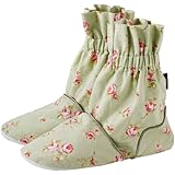 Aroma Home Green Rose Bud Pattern  Microwaveable Feet Warmers