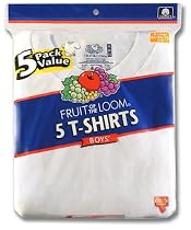 Fruit of the Loom Boy's 5 Pack Crew Neck Tee #5P525B