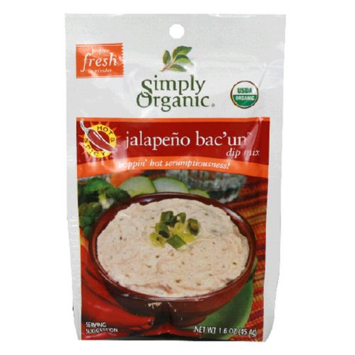 Simply Organic Dip Mix, Spicy Jalapeno Bac