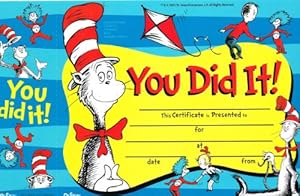Amazon.com : Dr. Seuss "You Did It!" Reward Certificates - 6 Counts ...