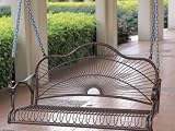 SUN RAY IRON PATIO or PORCH SWING in BRONZE - PATIO FURNITURE
