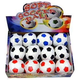4" MINI SOCCER BALLS IN COUNTER-TOP DISPLAY 12-PIECES