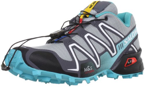 Salomon Women's Speedcross 3 Trail Running Shoe,Light Onix/Dark Cloud/Dark Azur Blue,8 M US price