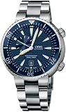 Oris Mens 8555MB Diver Blue Dial Stainless Steel Bracelet Watch