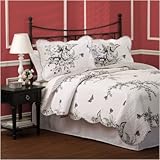 IMAGE OF PEM America QS7180TW-2334 Evans Meadow Twin Quilt with Pillow Sham