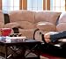 Queen Sleeper Sofa Set - 3 Piece in Tan Fabric / Dark Leather Like Brown Vinyl - Coaster Queen Sleeper Sofa Set - 3 Piece in Tan Fabric / Dark Leather Like Brown Vinyl - Coaster