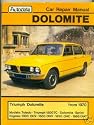 Autodata Triumph Toledo Dolomite Car repair \Maintenance Manual 1970-80