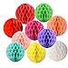 LG-Free 10Pcs DIY Handmade 8 inch Art Paper Honeycomb Balls Party Design Wall Decoration Flower Balls Hanging Pom Poms Party Wedding Birthday Nursery Home Decor